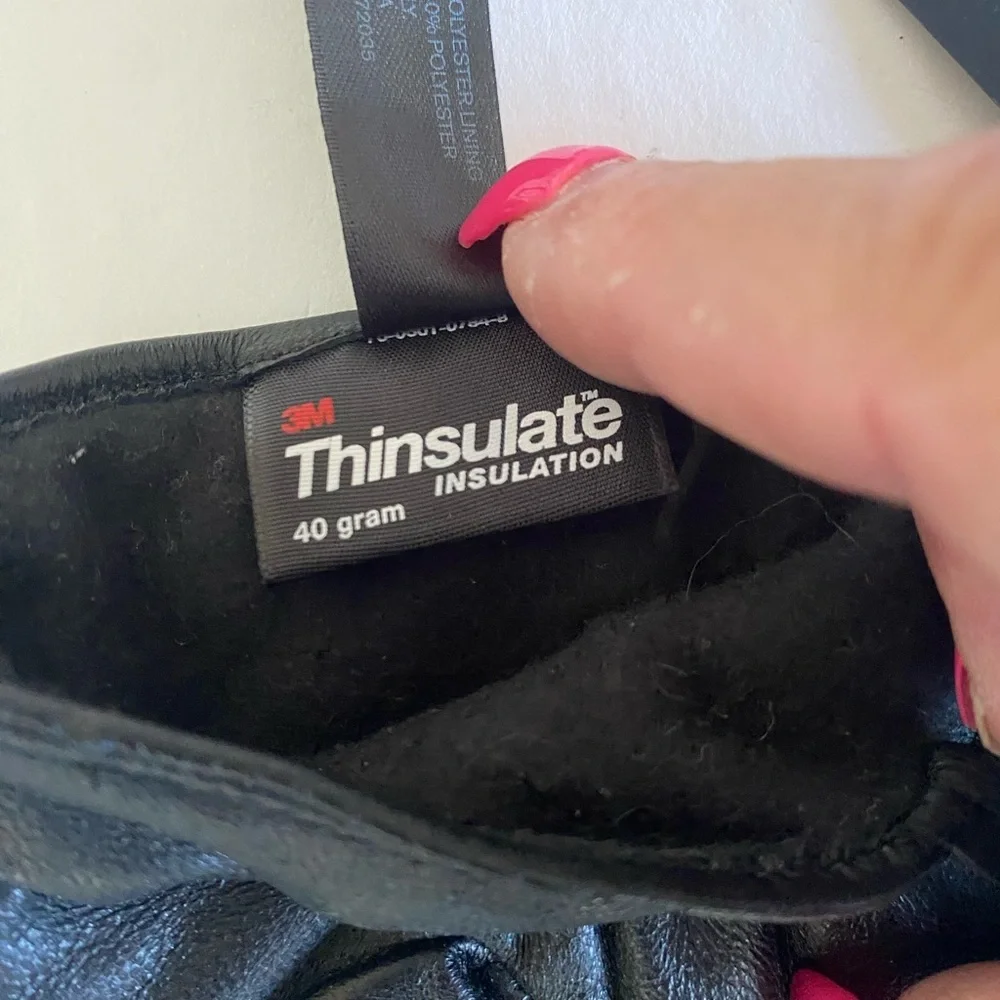 Lane Bryant 3M Thinsulate black quilted gloves, Sz. XL